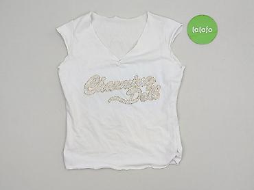 bluzki basic z dekoltem v: T-shirt damski, rozmiar S — 2