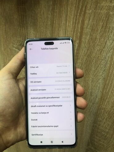 haylou gt1 qiyməti: Xiaomi 13 Lite, 256 GB, rəng - Qara, 
 İki sim kartlı