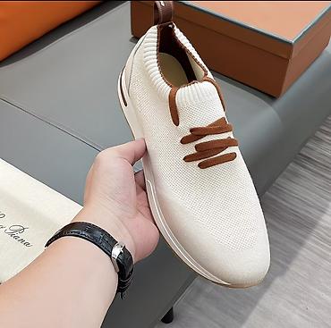 обувь для дома: Кроссовки Loro Piana Knit Sneakers Премиальные повседневные кроссовки — 3