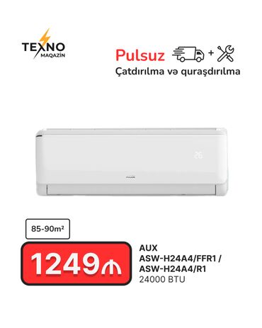 aux bluetooth: Kondisioner AUX, Yeni, 85-90 kv. m, Split sistem, Kredit yoxdur, Pulsuz quraşdırılma