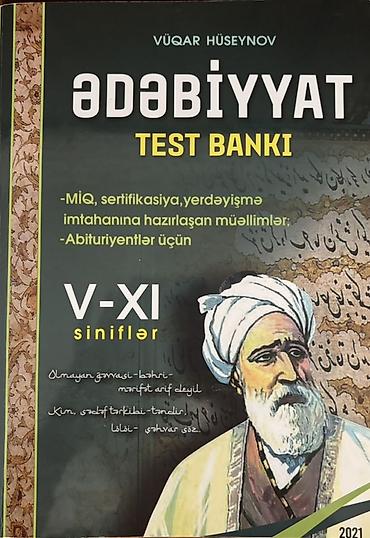 informatika test: Vüqar Hüseynov Ədəbiyyat test bankı 2021 Çox az istifadə olunub — 1