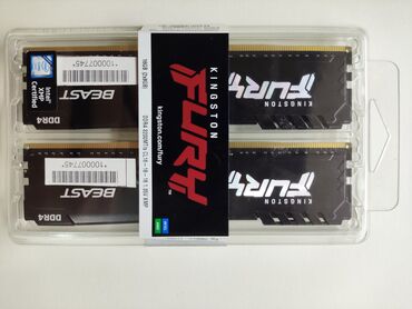 оперативная память kingston: Оперативдик эс-тутум, Колдонулган, Kingston Fury, 16 ГБ, DDR4, 3200 МГц, ПК үчүн