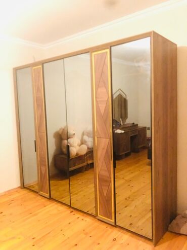 dolab şkaf: Açılan, 6 qapı Düz dolab, Qarderob, paltar dolabı, Türkiyə