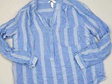 błękitne bluzki damskie: Koszula Damska, H&M, L, stan - Dobry