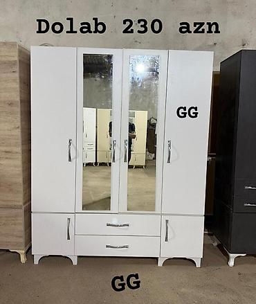 wfanerler: Yeni ve Sifarisle 4 Qapili Dolab 230 azn Olcu 1.60×47×2m Material — 1