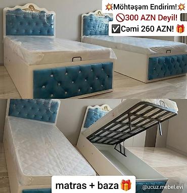 - Tək nəfərlik yataq dəsti: baza + matras - Açılan mexanizmlə geniş
