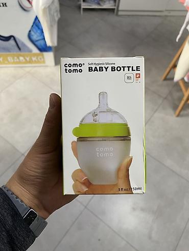Товары для новорождённых: Пустышка-бутылочка для кормления Comotomo Baby Bottle - Материал — 1
