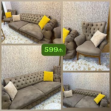 Divan və kreslo dəstləri: Divan-kreslo dəsti - Qiymət: 599₼ - Ünvan: Xırdalan - Model: yumşaq — 1
