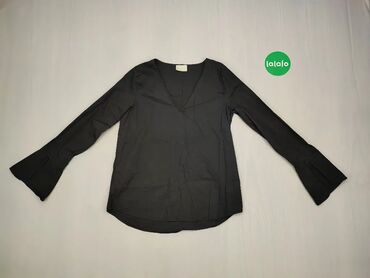 Koszule i bluzki: Bluzka, S (EU 36), wzór - Jednolity kolor, kolor - Czarny