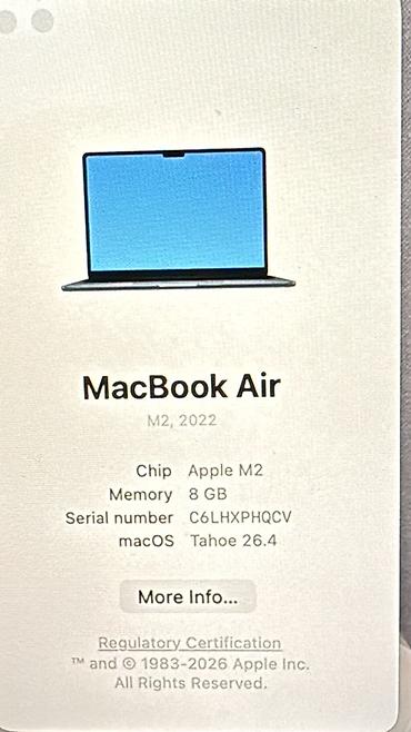 macbook air 2022: Срочно MacBook Air 13"6 (2022) на чипе Apple M2 Американец — 2