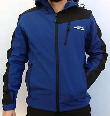 Jakne za prelazni period: Muška softshell jakna sa kapuljačom – plavo/crna - Materijal — 11