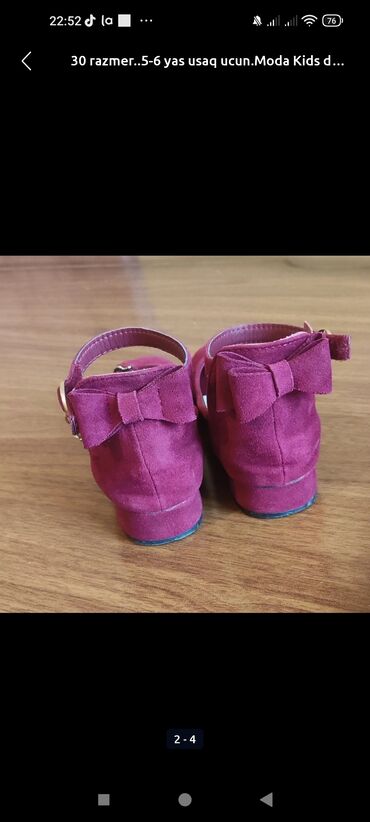 Uşaq ayaqqabıları: Qız üçün, 30 — 2