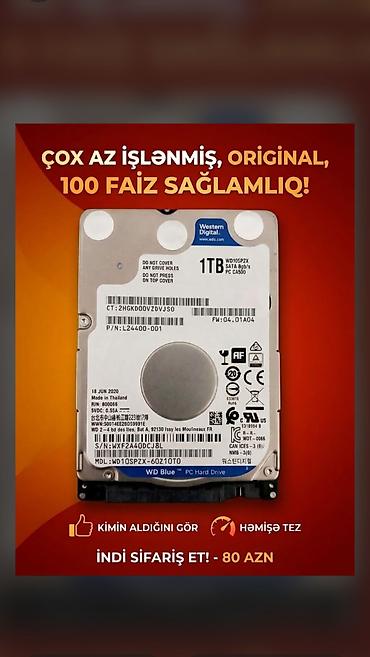 pc diskleri: Western Digital WD Blue 2.5" HDD – 1TB - Model: WD10SPZX (PC Hard — 1