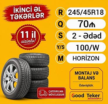 lassa teker 13: ✅ 245/45R18 Bir cüt yaxşı vəziyyətdə iki ədədin qiyməti 70Azn 📢 — 5