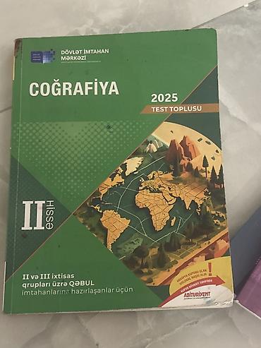 Testlər: Məhsul: Coğrafiya və Tarix test topluları (2 kitab) 1) Coğrafiya – — 1