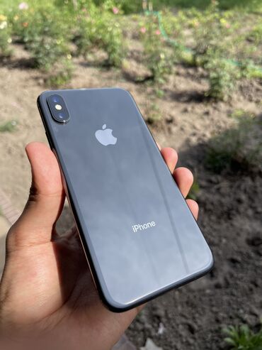 Apple iPhone: IPhone X, Б/у, 64 ГБ, Space Gray, Чехол, 100 %