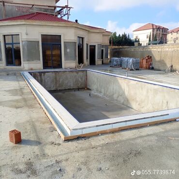 Hovuzlar: Xüsusi hovuz üçün mozaika üzləmə və bitirmə xidməti Təsvir: - Beton — 11