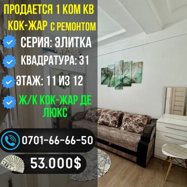 Продажа квартир: 1 комната, 31 м², Элитка, 11 этаж, Евроремонт