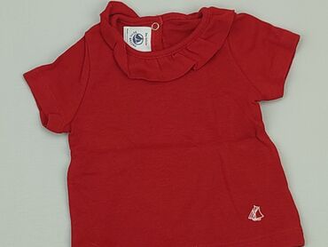 czerwona bluzka z falbankami: T-shirt, 0-3 months, condition - Very good