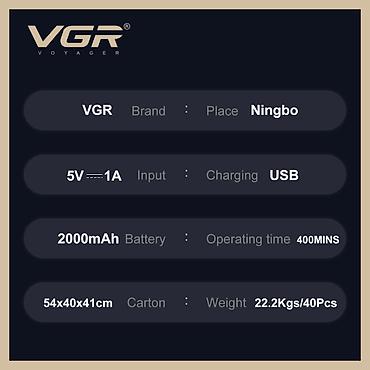 sac ucun moyka: Profissional Trimmer VGR 991 - Keramik Bıçaqlı / 2000mAh / 400 Dəqiqə — 7