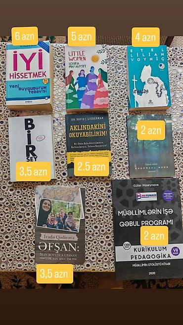 Kitablar və jurnallar: Kitablar satılır – adlar və qiymətlər şəkildə göstərildiyi kimidir: - — 1