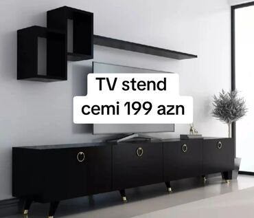 подставка под телевизор напольная: Yeni, Künc Tv altlığı, Polkalı, Laminat, Azərbaycan