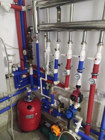 Монтаж и замена сантехники: Коллектор для теплого пола с расходомерами и циркуляционным насосом — 5