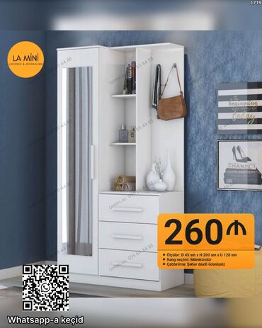 yuxa corey: Açılan, 1 qapı Düz dolab, Dəhliz dolabı