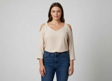 bluzki z dekoltem v plus size: Varlesca, Жіноча блуза, розмір XL