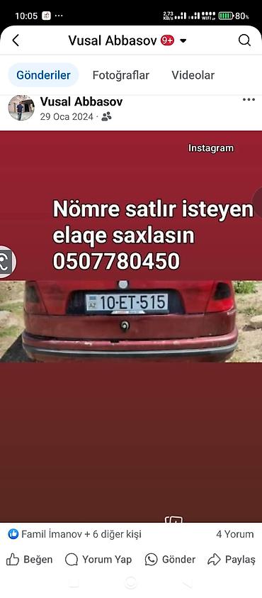kia rio kompressor: Avtomobil dövlət nömrə nişanı satılır: AZ 10-ET-515. - Nişan formatı — 1