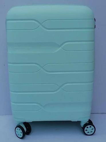 Putni koferi i torbe: Tvrdi kofer na točkiće – mint zelena boja - Materijal: lagana tvrda — 3