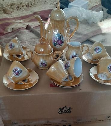 tefal caydan: Çay dəsti, rəng - Qızılı, Farfor, Yaponiya — 2