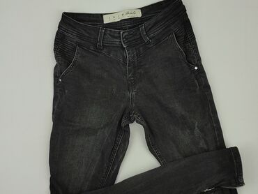 beżowe jeansy damskie z wysokim stanem: Denim Co, XS (EU 34), condition - Good