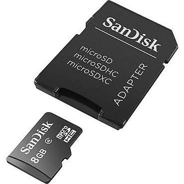 yaddas kart: SanDisk 8GB microSDHC Yaddaş Kartı Class 4 – Kart Adaptorlu — 1