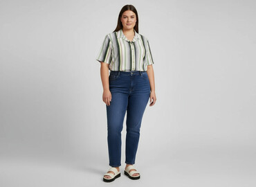 koszula w różowe paski zara: Сорочка жіноча, розмір 6XL