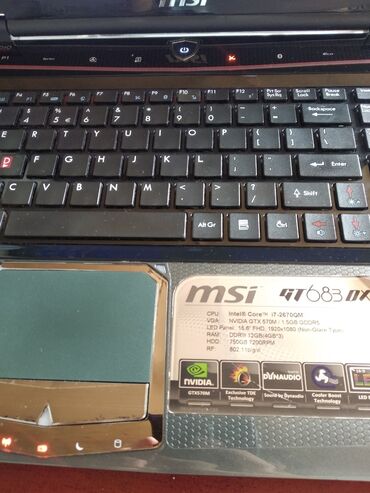 Ноутбуки: Ноутбук, MSI, 16 ГБ ОЗУ, Intel Core i7, 15.6 ", Б/у, Для работы, учебы, память HDD
