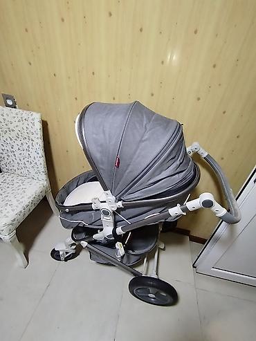 Araba-beşiklər: Uşaq arabası – çoxfunksiyalı, 3 təkərli dizayn - Rəng: boz - — 5