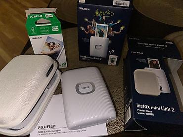 mini camera: Fujifilm Instax Mini Link 2 (ağ rəng) Çox az işlənib, ideal — 2
