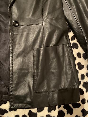 Пиджаки, жакеты: Срочная цена ‼️ Женский кожаный пиджак-жакет. - Цвет: черный. - — 5