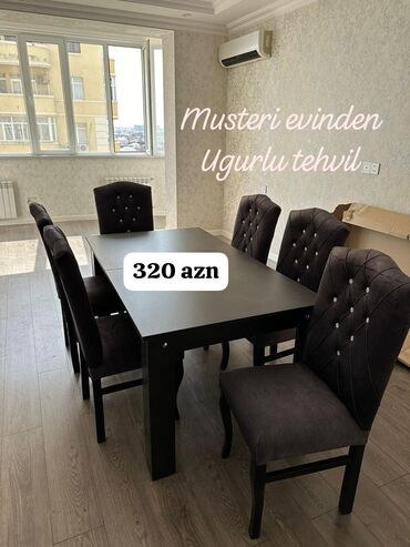 Divan və kreslo dəstləri: ✅️Sifarisle stol stul desti ✅️Stol 6 eded stul 320 azn Stol acilan