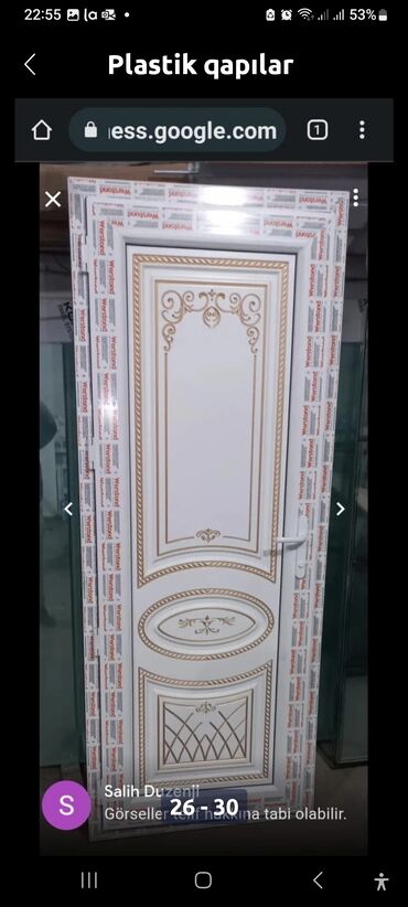 Plastik qapılar: Yeni Plastik qapı 80x200 sm Zamok və çərçivə ilə, Zəmanətli, Pulsuz quraşdırma, Rayonlara çatdırılma, Pulsuz çatdırılma — 25