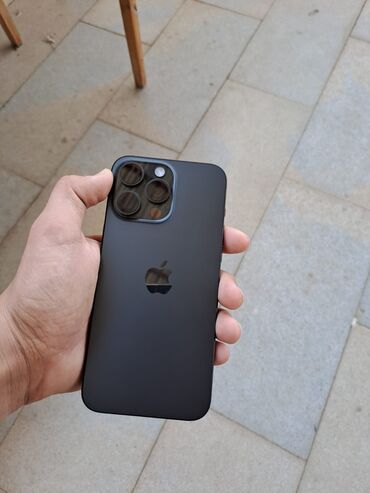 Apple iPhone: IPhone 15 Pro Max, 256 GB, Black Titanium, Face ID, Sənədlərlə, Zəmanət