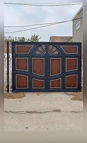 Həyət darvazaları: Metal darvaza və qapı dizaynları - Material: qalın divarlı — 3
