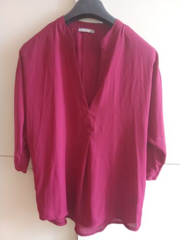 ženske bluze svecane bluze za punije: XS (EU 34), Polyester, Single-colored, color - Burgundy