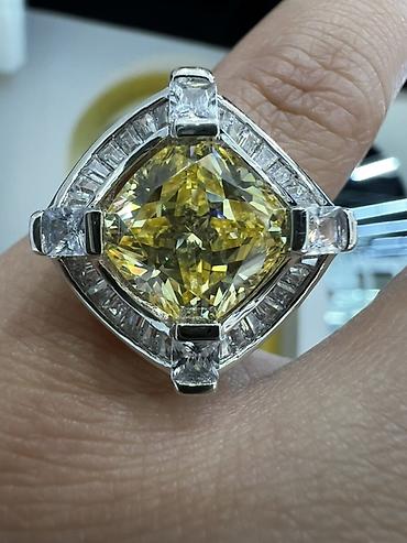 Серебряные украшения: Кольцо, Коктейльное, Проба 925, Женские, Фианит, Новый — 6