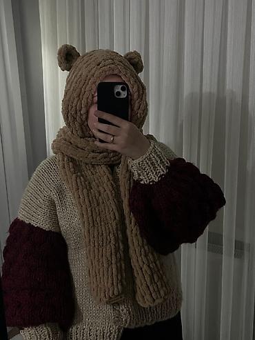 papaq şərf: Soyuq havaların ən sevimli və isti trendi: Qulaqlı Kapüşonlu Puffy — 3