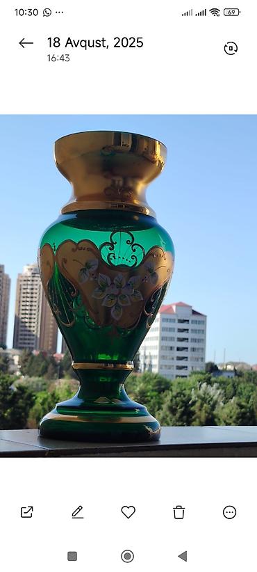 Вазы: Одна ваза, Богемское стекло — 1