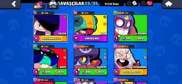 komputer oyun diskleri: Brawl Stars oyun hesabı, müxtəlif döyüşçüləri və yüksək səviyyəli