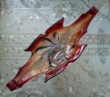 Ostali kućni dekor: Murano velika cinija,rucni rad 60,70te. Velika,retka cinija — 2