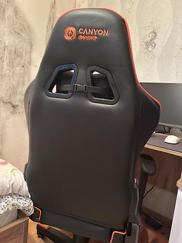 Ofis mebeli: Canyon Gaming oyun kreslosu - Rəng: qara–narıncı, idman üslublu — 2